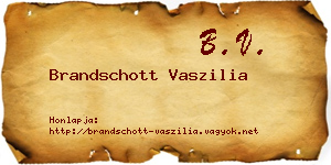 Brandschott Vaszilia névjegykártya